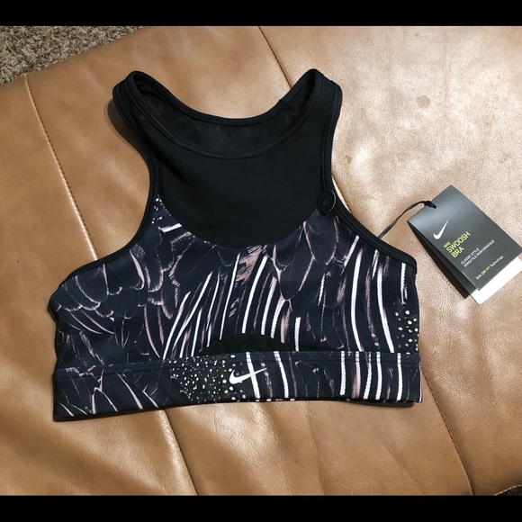 nike swoosh feather curve bra